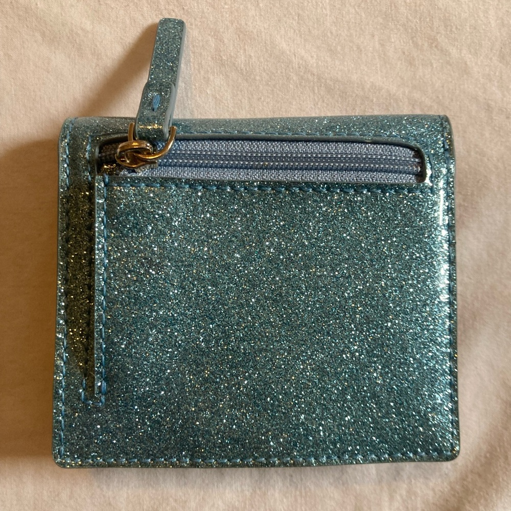 Kate Spade Teal Glitter Card Holder - Picture 15 of 16